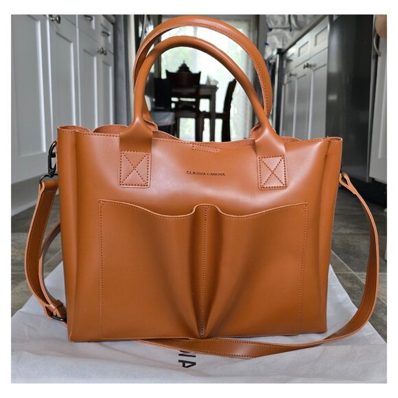 Claudia Canova UK - Faux Leather Tote-Tan - Picture 2 of 7